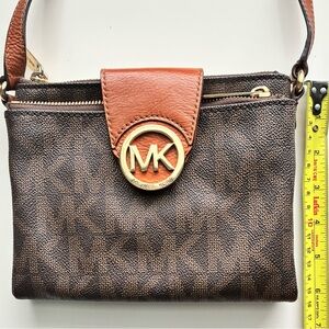 Michael Kors Brown and Tan Crossbody Bag